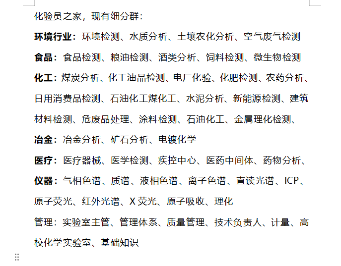 化验员食品化工分类-社区版务交流社区交流-网站内务-化验员之家